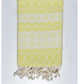 Telo mare fiorito giallo lime 