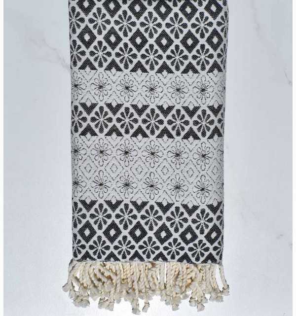 Telo mare fiorito grigio ardesia 