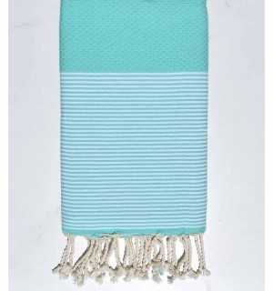 Fouta nido d'ape verde acqua 