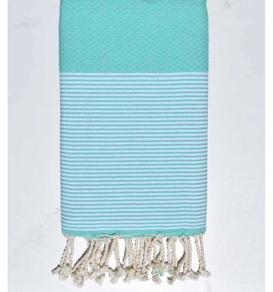 Fouta nido d'ape verde acqua