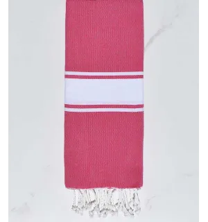 Telo mare piatta per bambini magenta fushia Fouta Tunisia - 1