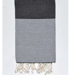 Fouta nido d'ape grigio ardesia Fouta Tunisia - 1