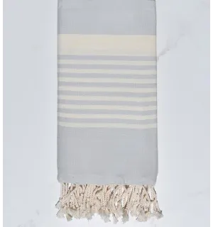 Fouta arabesque rayures marron Fouta Tunisia - 6