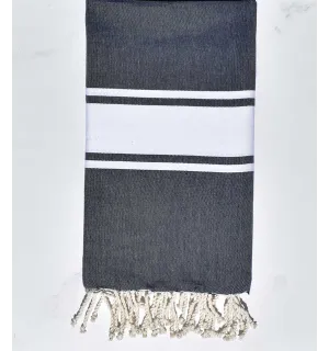 Fouta piatta blu marino scuro  - 1