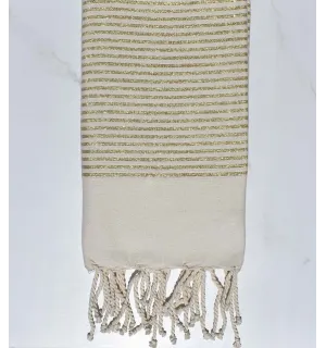 Fouta Lurex bianco sporco Fouta Tunisia - 1 2