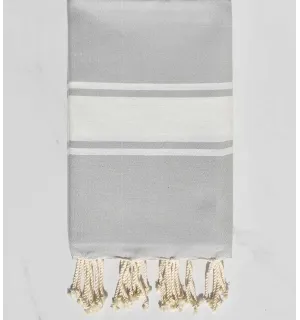 Telo mare piatta grigio perla medio  - 1