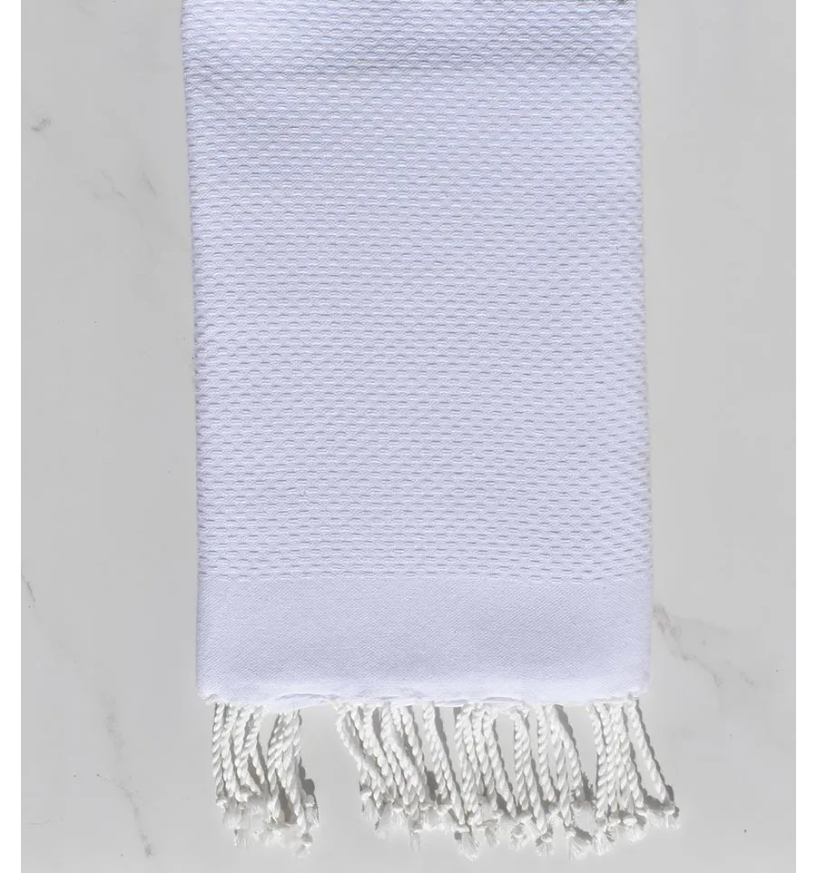 Fouta nido d'ape unita bianco Fouta Tunisia - 3