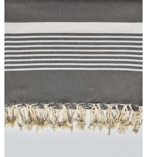 Grande fouta grigio tortora 2m * 2.80m  - 1 2