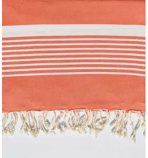 Grande fouta corallo a righe  - 1