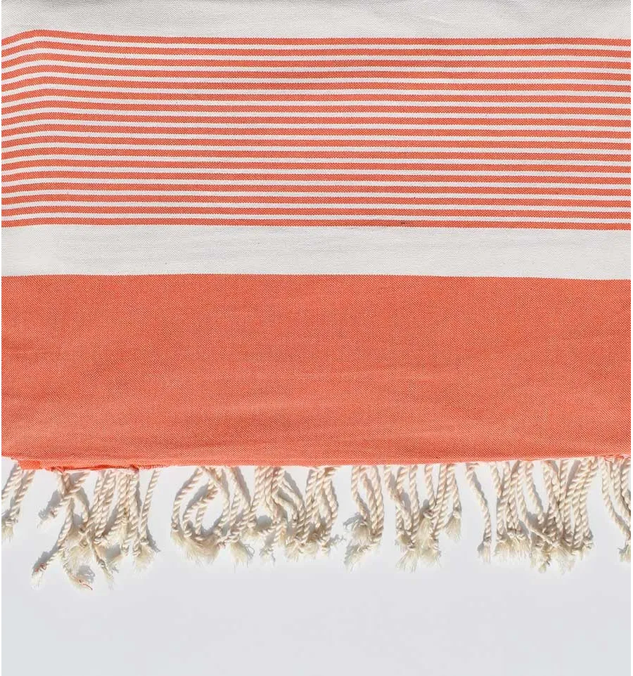Grande fouta corallo a righe  - 2