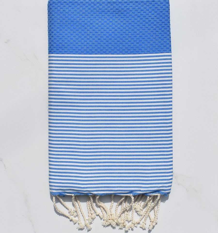 Fouta nido d'ape blu marino