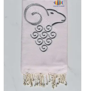 telo mare ricamato Mouton Cadet Fouta Tunisia - 1