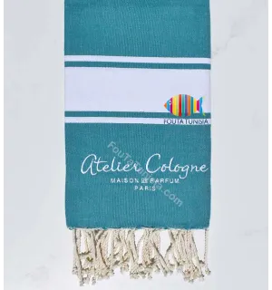 telo mare piatto ricamato atelier cologne Fouta Tunisia - 1