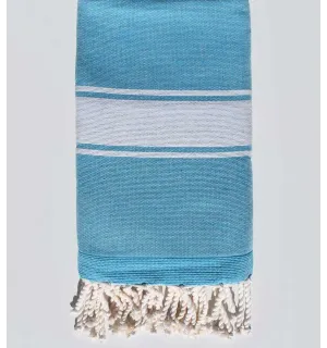 telo mare spugna medio azzurra Fouta Tunisia - 1