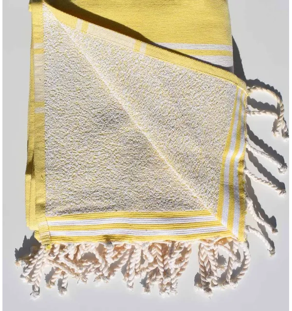 telo mare spugna giallo chiaro Fouta Tunisia - 2