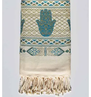 Telo mare Khomsa blu bondi Fouta Tunisia - 1