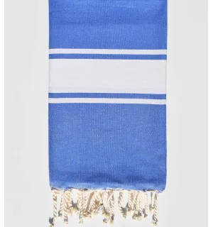 Fouta piatta blu reale Fouta Tunisia - 1