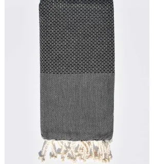 Fouta nido d'ape unita grigio Fouta Tunisia - 1