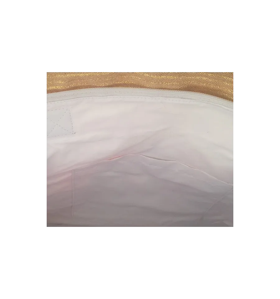 Sac couleur beige sable et lurex doré Fouta Tunisia - 2