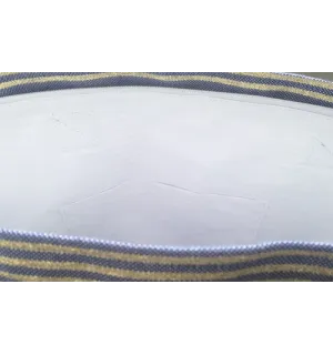 Sac de plage fouta bleu jean avec lurex doré  - 4 2