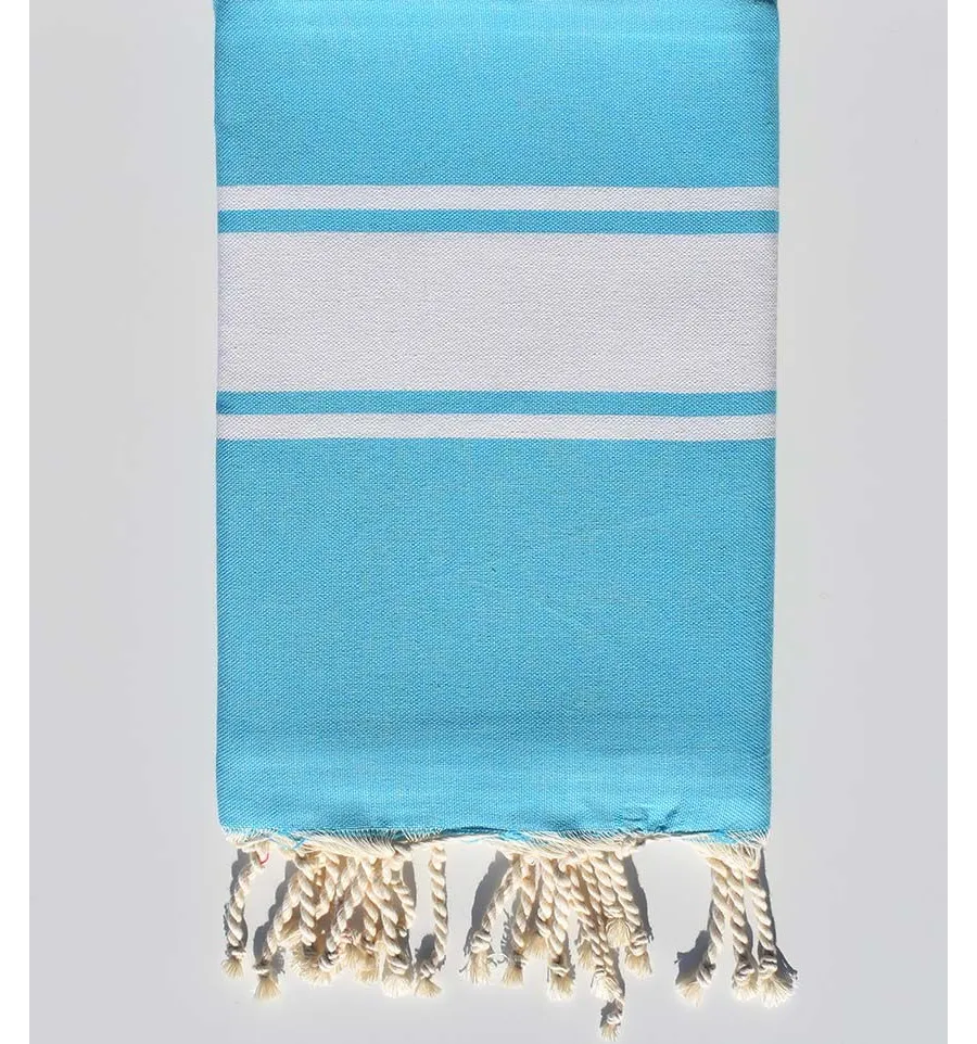 Fouta piatta blu celeste Fouta Tunisia - 2