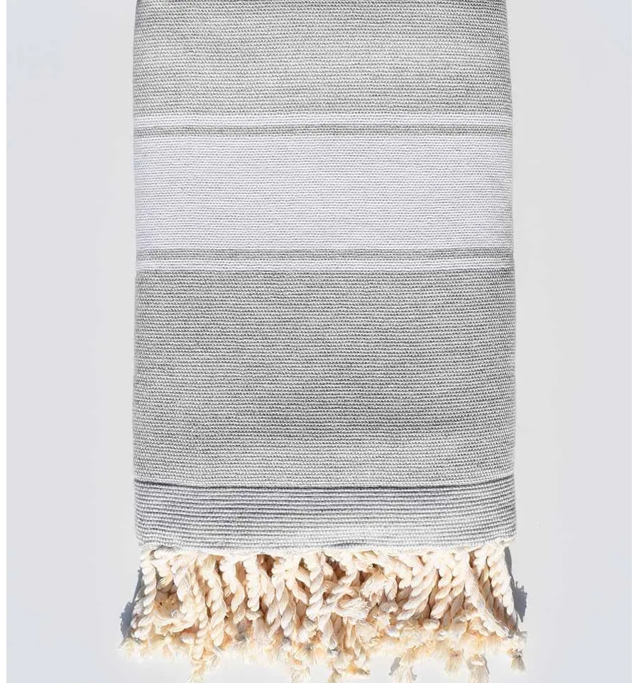 telo mare spugna grigio chiaro Fouta Tunisia - 1