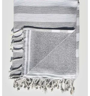 Telo mare spugna grigio chiaro e grigio  - 1 2