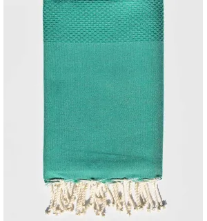 Fouta nido d'ape verde pastello scuro  - 1