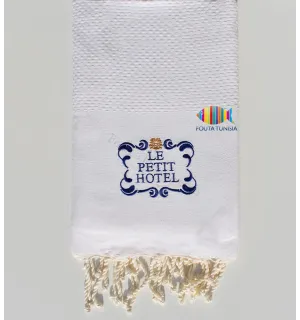 Telo mare a nido d'ape personalizzato le petit hotel Fouta Tunisia - 3