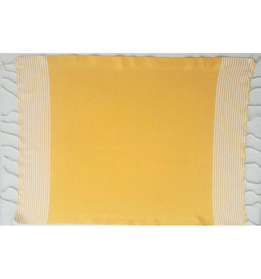 Set di 10 tovaglioli giallo ambra con strisce Fouta Tunisia - 2