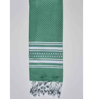 Mini fouta verde marino con strisce Fouta Tunisia - 1