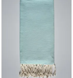 Jeté flammé turquoise clair  - 1