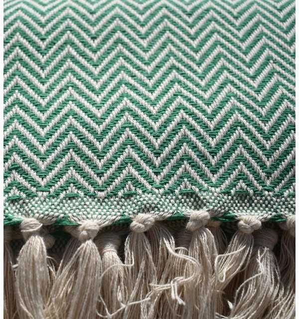 Plaid chevron verde Fouta Tunisia - 2