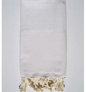 Fouta chevron bianco sporco  - 1