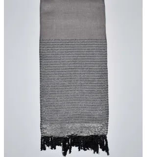 Grande fouta greige con lurex Fouta Tunisia - 1