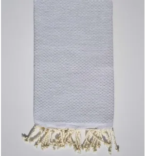 Telo mare unita colore  grigio molto chiaro Fouta Tunisia - 1