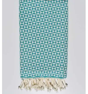 Telo mare farfalla blu verde acqua Fouta Tunisia - 1