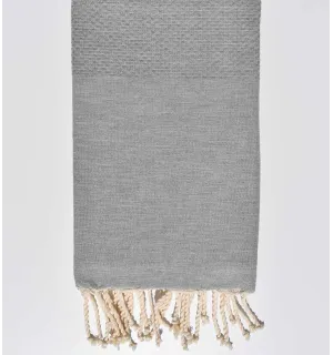Telo mare unita grigio acciaio Fouta Tunisia - 1