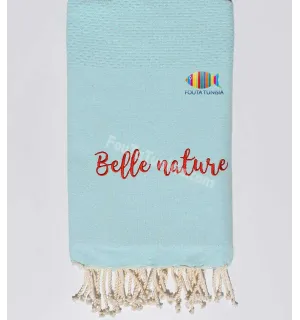 Fouta unita ricamata Belle Nature Fouta Tunisia - 1